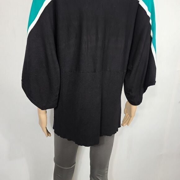 Style & Co Fit Flare Ocean Blue Top - Picture 8 of 9